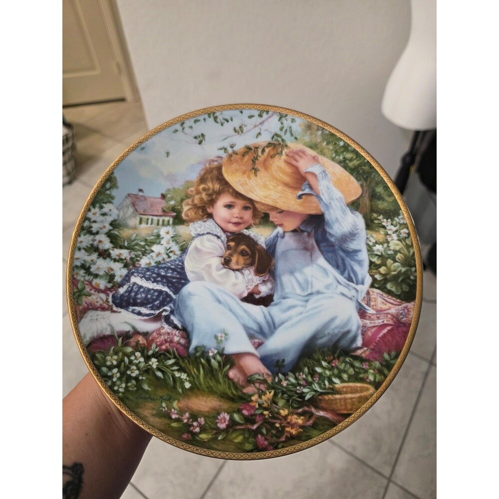 Vintage Sandra Kuck Time To Love Reco Knowles Kids Puppy March Of Dimes Plate